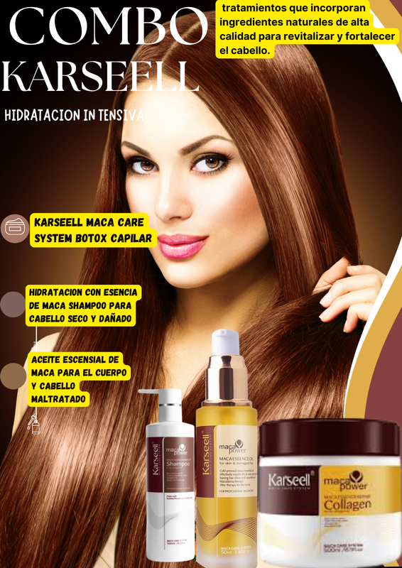 combo Mascarilla capilar de colágeno Karseell + champú