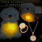 PACK NUTRIA, ANILLO Y COLLAR GIRASOL, CAJA DE REGALO