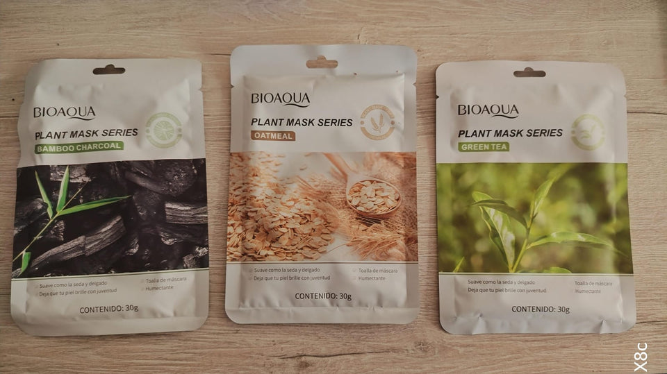 MASCARILLAS BIOAQUA :TRES FORMULAS , TRES BENEFICIOS , UN SOLO TRIO